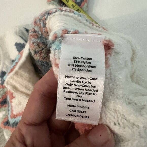 Talbots Zig-Zag Fair Isle Crewneck Pullover Sweater Long Sleeve Size LP - Picture 7 of 7